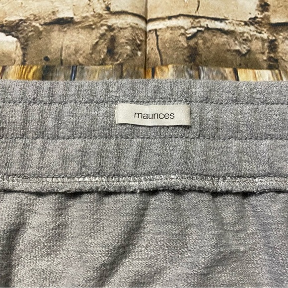 Maurices Gray Terry Cloth Pull On Stretch Waist Camo Skirt - Picture 4 of 5